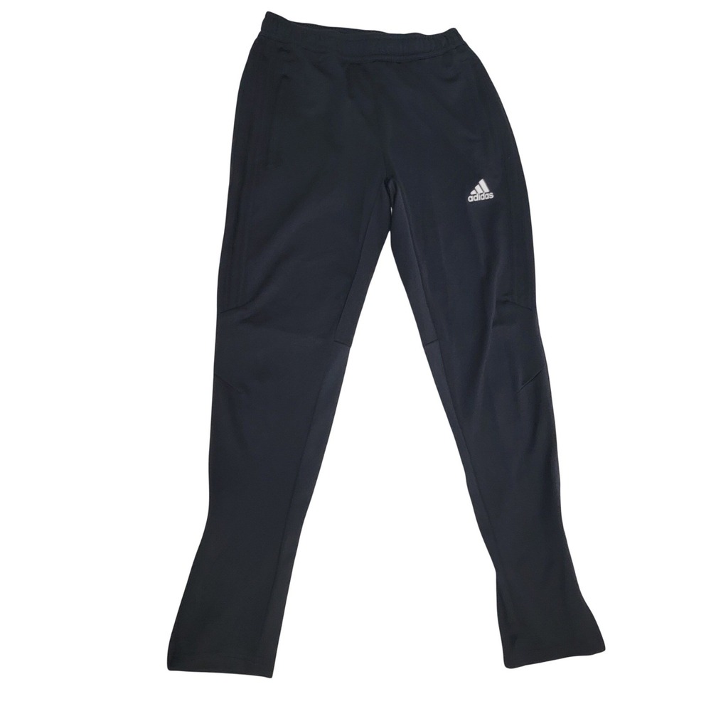 Adidas Kids Climacool Tapered Track Pants Black Blue Size Medium M 11-12Y